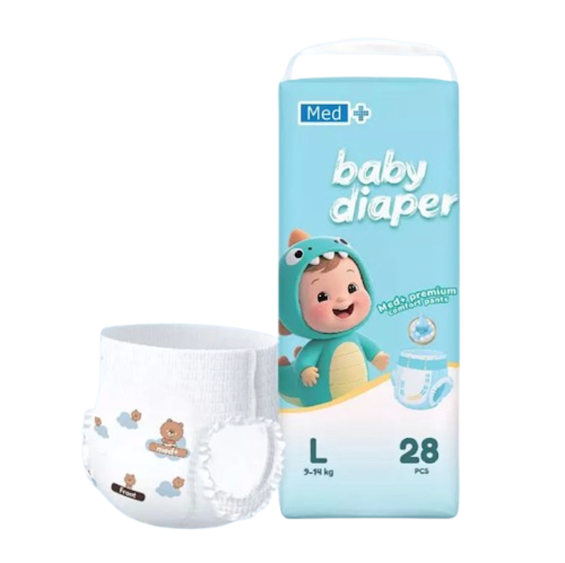 Med+ Ultrathin Baby Diapers Pants Disposable L 1