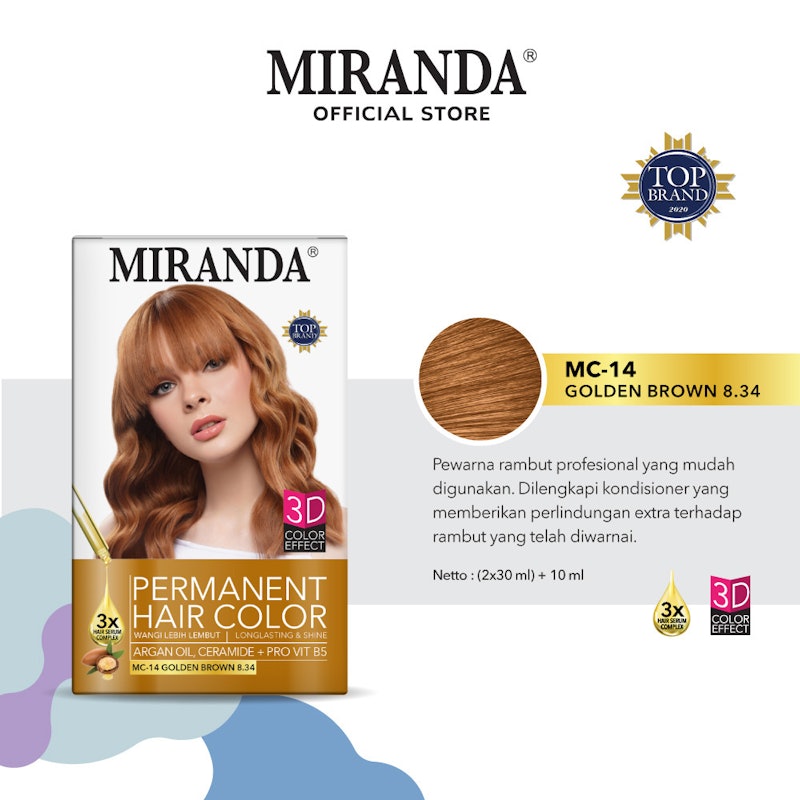 Miranda Permanent Hair Color (MC14 Golden Brown) 2