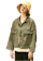 TONLION Jaket Robek Tepi Warna Hijau Army 1