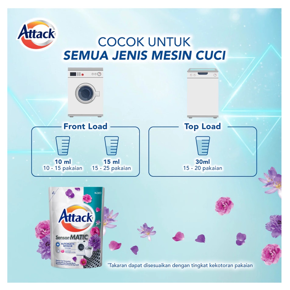 KAO Attack Sensor Matic Deterjen Cair 
