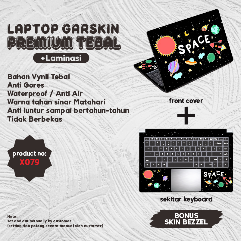 Stiker Laptop Garskin Laptop Stiker Anti Gores Kids Outer Space Science Games