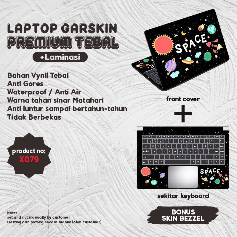 Garskin Laptop Stiker Anti Gores Kids Outer Space Science Games 2