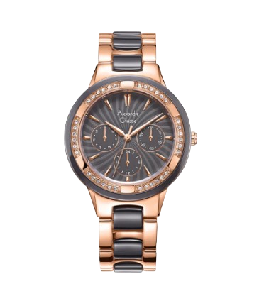 Alexandre Christie Jam Tangan Wanita - Grey Rose Gold ACF2299 BFBRGGR