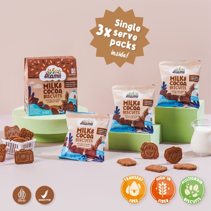 Alamii Natura Sejahtera Alamii Multigrain Biscuits Milk & Cocoa 