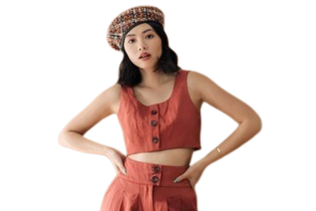 Hello Alice City Edge Saffron Tweed Beret