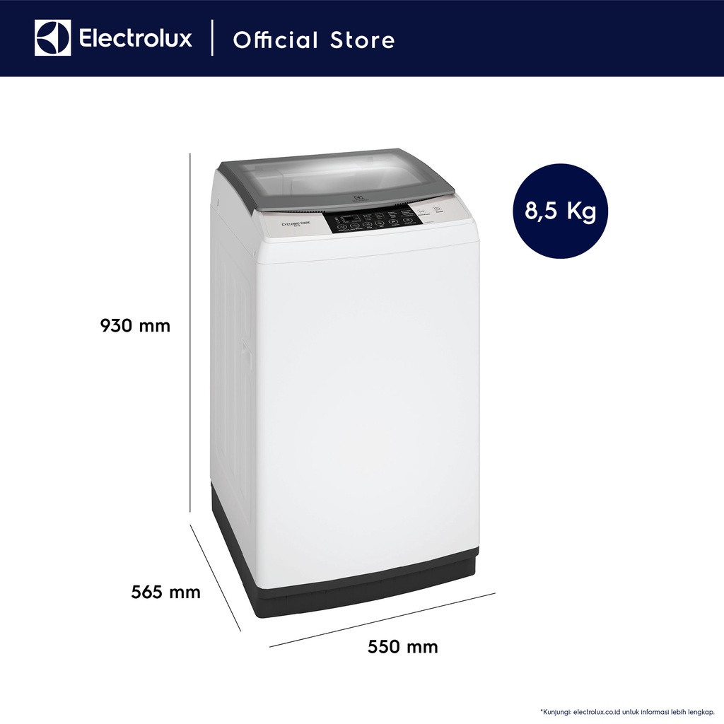 Electrolux Electrolux EliteCare 300 Mesin Cuci Top Loading 8.5 kg EWT8588H1WB