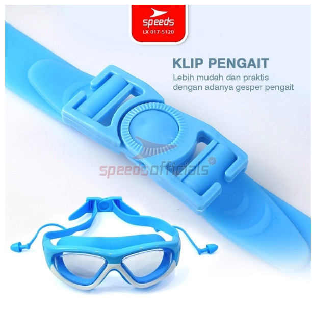 Speeds Kacamata Renang Elastis Built-in Earplug 5