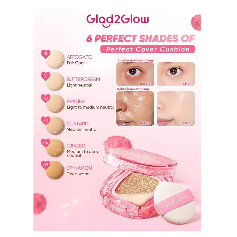 Shanghai Ayara Cosmetics Glad2Glow Perfect Cover Cushion (02 Praline)