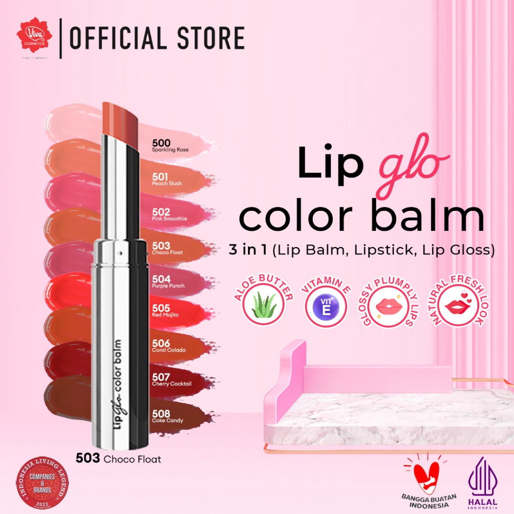 Vitapharm Red-A Lip Glo Color Balm 3 in 1 - 506 Coral Colada