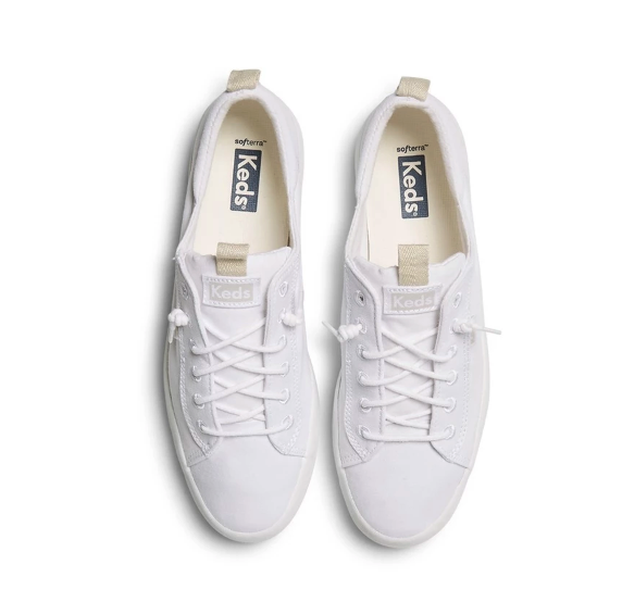 Wolverine World Wide Keds Women's Kickback Canvas White WF66041