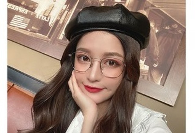 BELT Topi Beret Kulit PU Leather