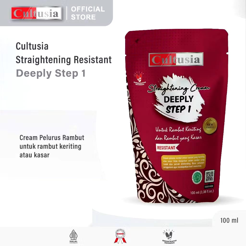 Anugerah Familindo Utama Cultusia Straightening Cream Deeply Resistant Hair