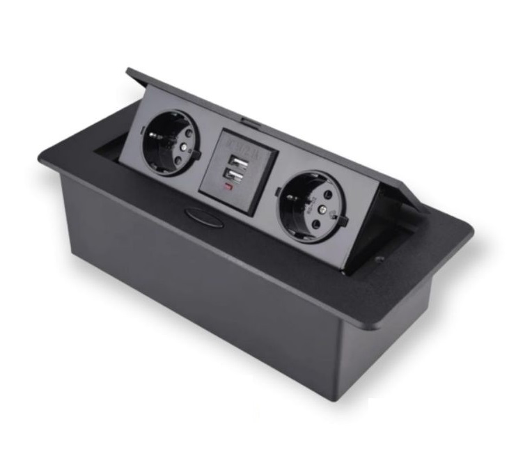 Stopkontak Meja Tanam 2 Socket 2 USB