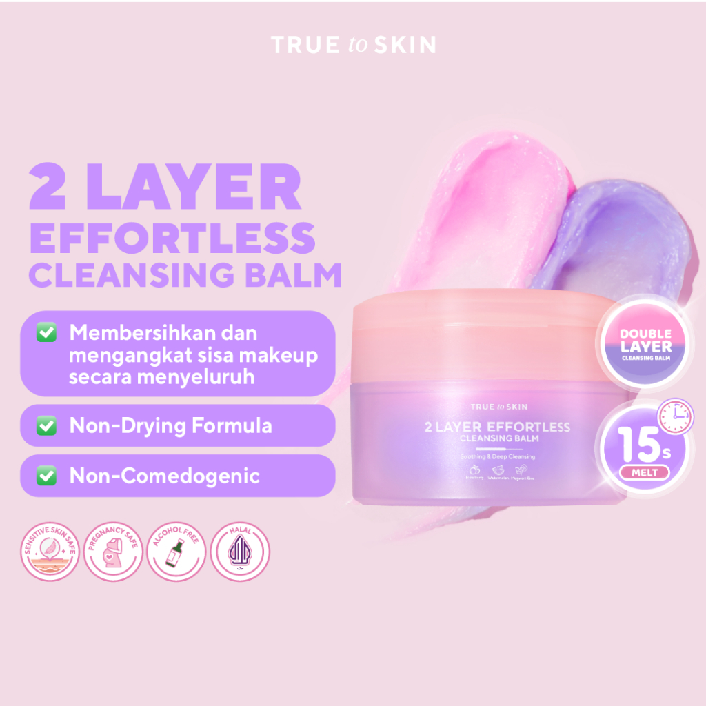 Triniti Tunggal Abadi True to Skin 2 Layer Effortless Cleansing Balm