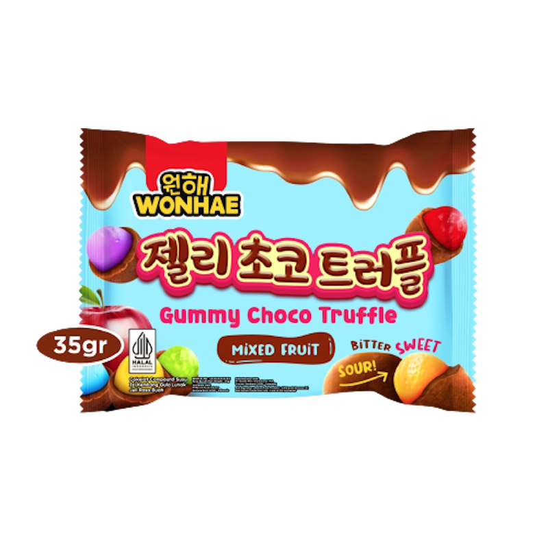 Gummy Choco Ball Truffle Mixed Fruit 1