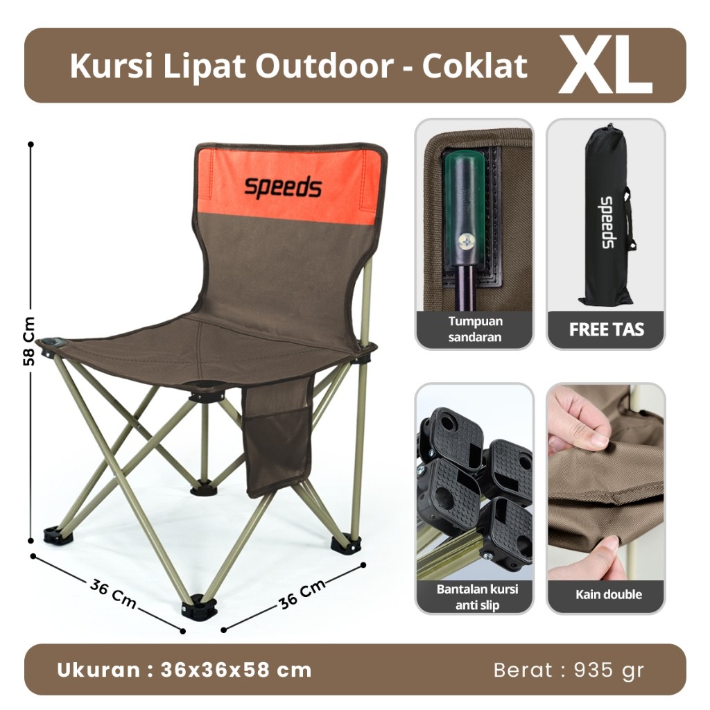 SPEEDS Kursi Lipat Outdoor XL 2