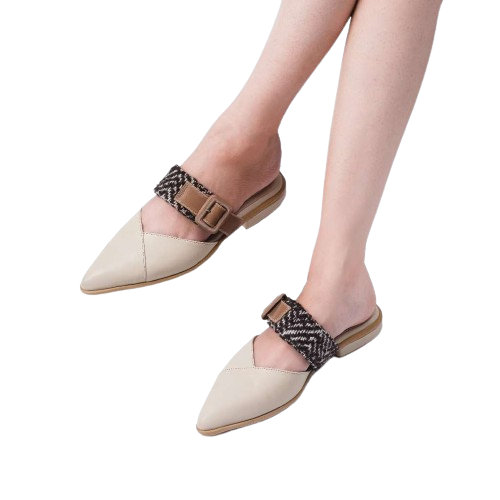 Cekhas - Pixy Cream Mules Wanita