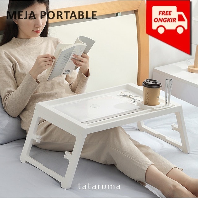 Tataruma Deska - Meja Lipat Portable Estetik Minimalis Ala Korea
