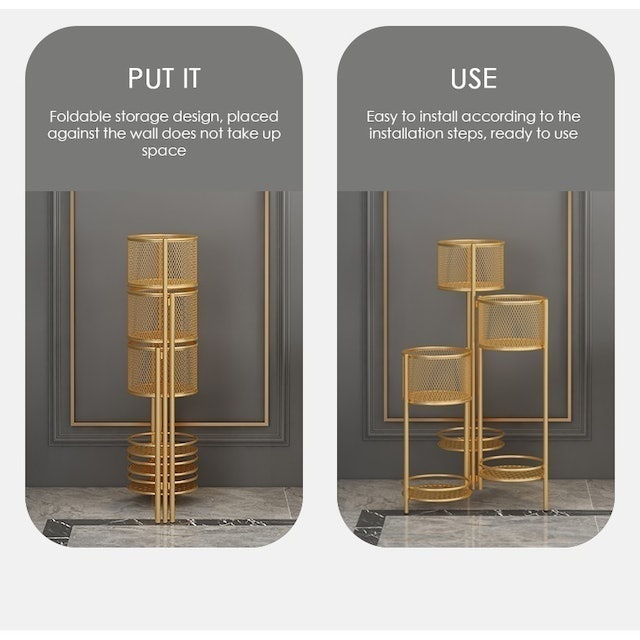 Goland Rak Pot Bunga 6 Slot Nordic