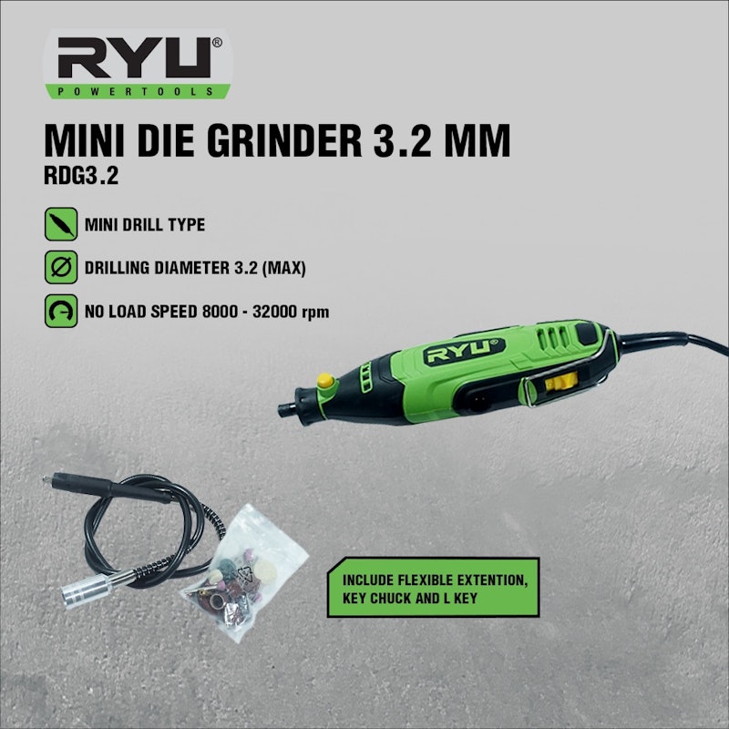 RYU Mini Die Grinder 3.2 mm 5