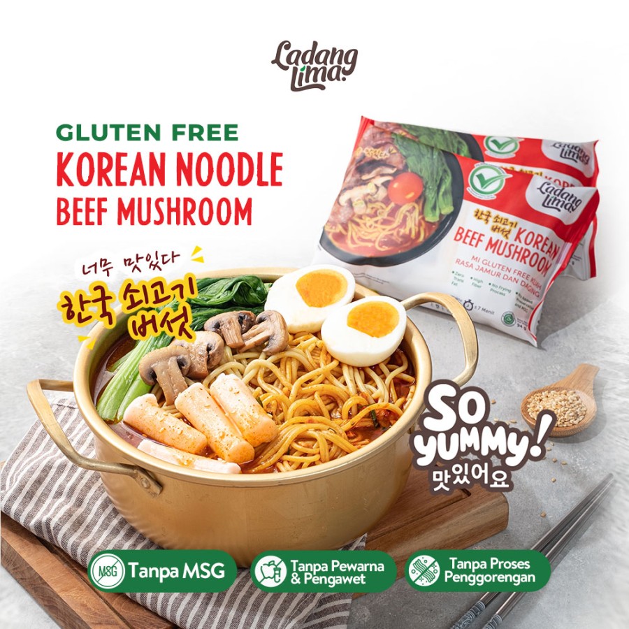 Ladang Sehat Indonesia Ladang Lima Korean Beef Mushroom Noodle
