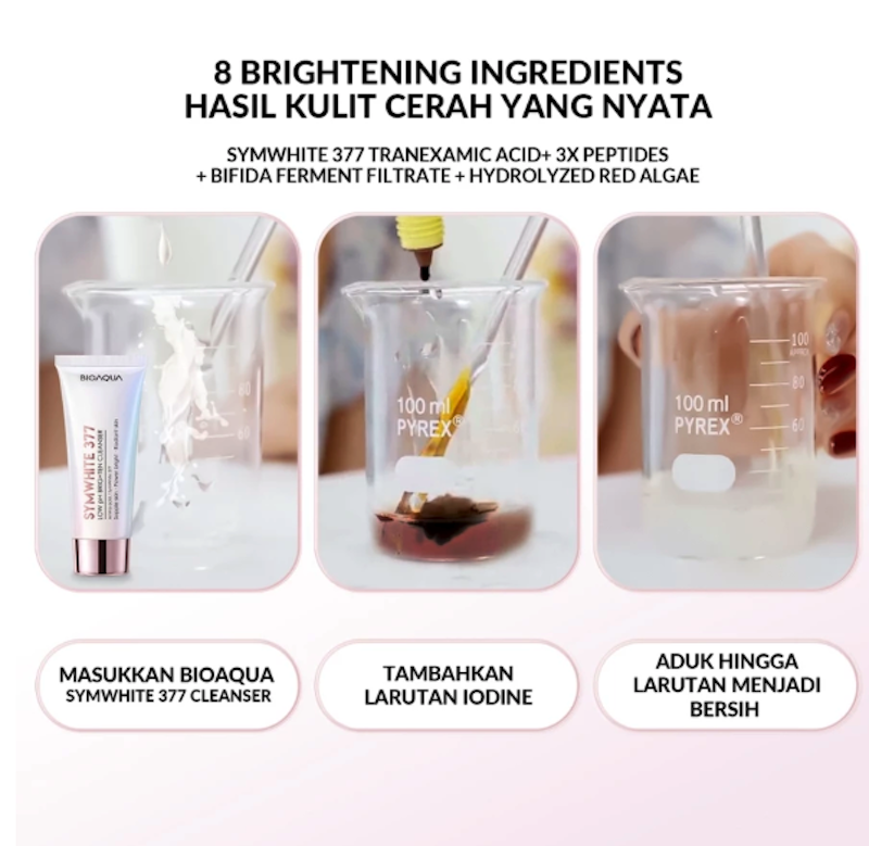 BIOAQUA SymWhite 377 Low PH Brighten Cleanser 5