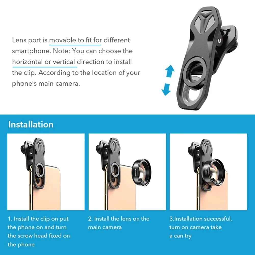  Apexel Lensa Macro Universal Smartphone 4HD APL-HB100mm