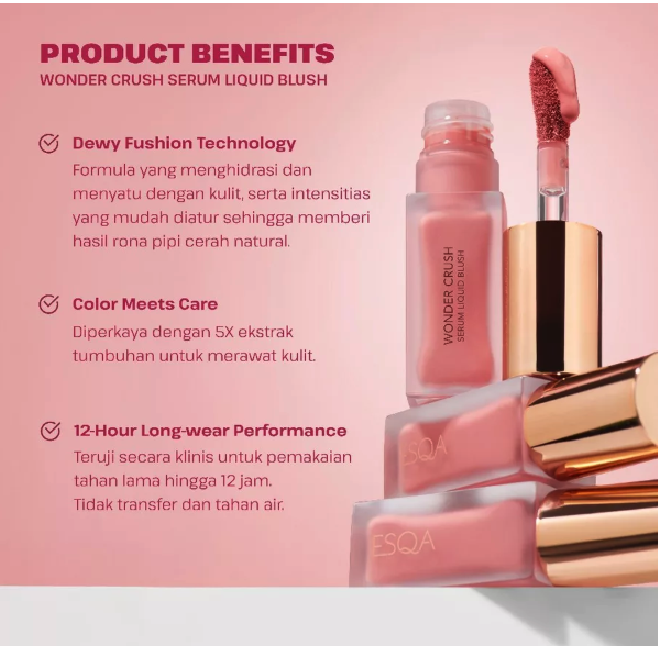 Keva Cosmetics International ESQA Wonder Crush Serum Liquid Blush Love Struck