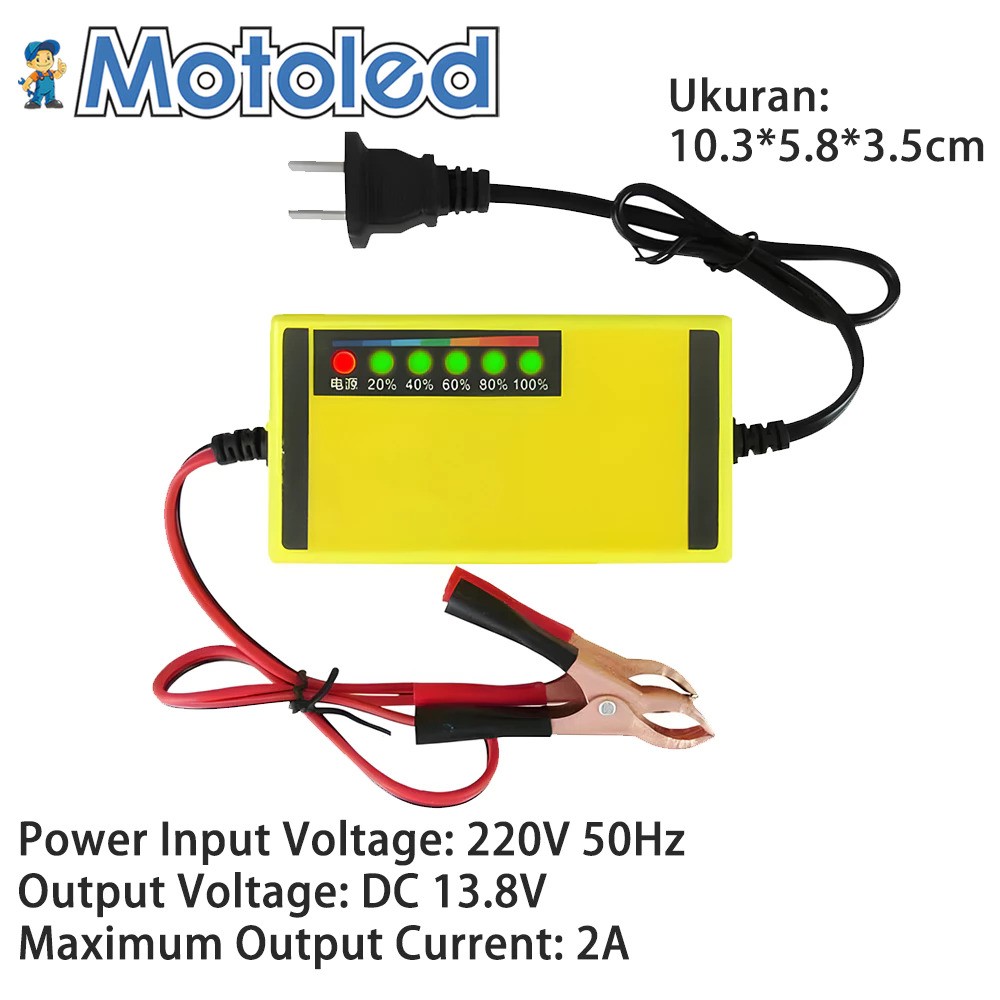 Motoled Charger Aki 2A 12V 5