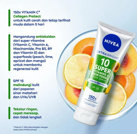Beiersdorf NIVEA Extra Bright 10 Super Vitamins & Skin Foods Youth Protect