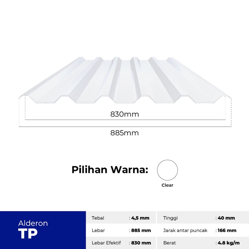 Alderon TP Atap Transparan 3