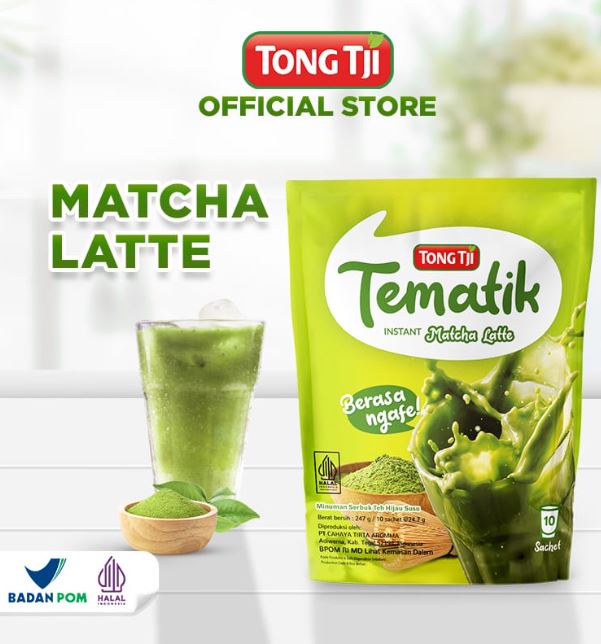 Tong Tji Tea Indonesia Tong Tji Tematik Matcha Latte Instant Pouch