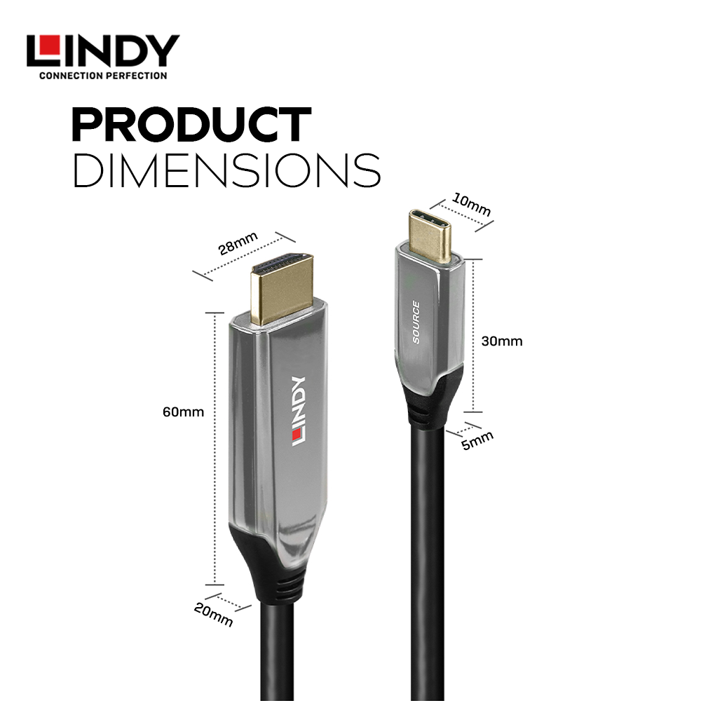 Lindy Technik Indonesia LINDY Kabel Adapter Type C to HDMI 2.1