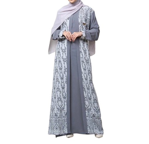 Maraya Dress Gamis Syahira Grey
