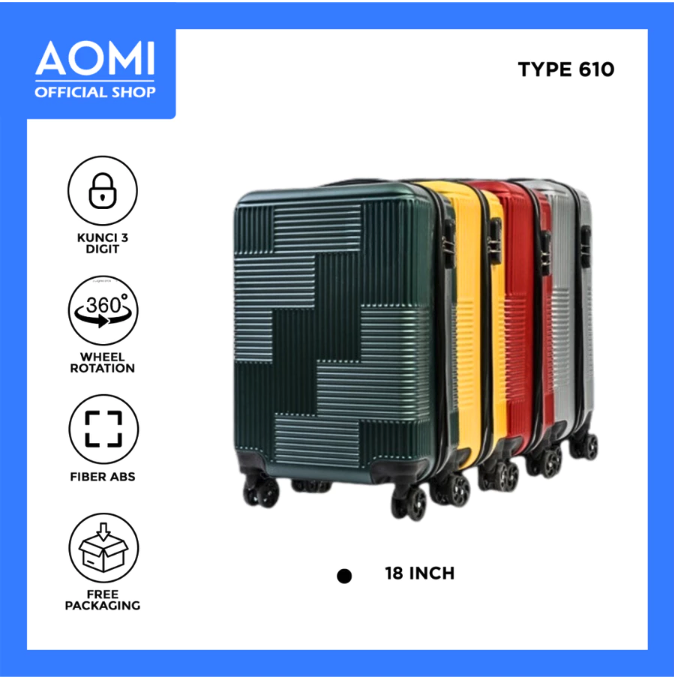 AOMI AOMI Koper Kabin & Bagasi Fiber ABS Ukuran 18 Inch AO-804