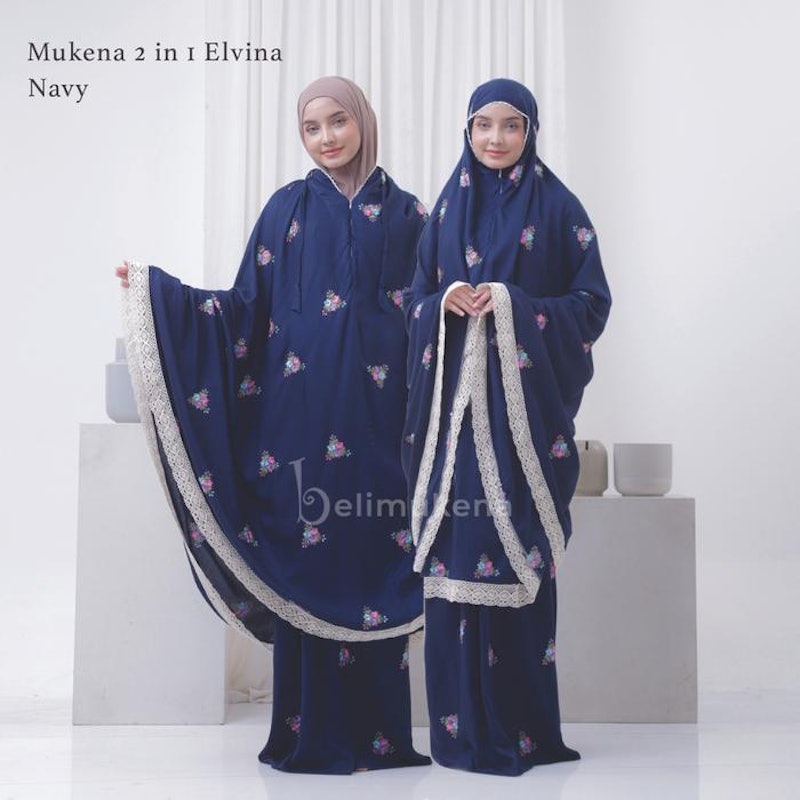 BELIMUKENA Mukena Dewasa 2in1 Bordir Elvina 3