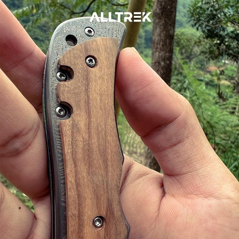 ALLTREK Pisau Lipat Camping Tribal A Survival Folding Knife 5