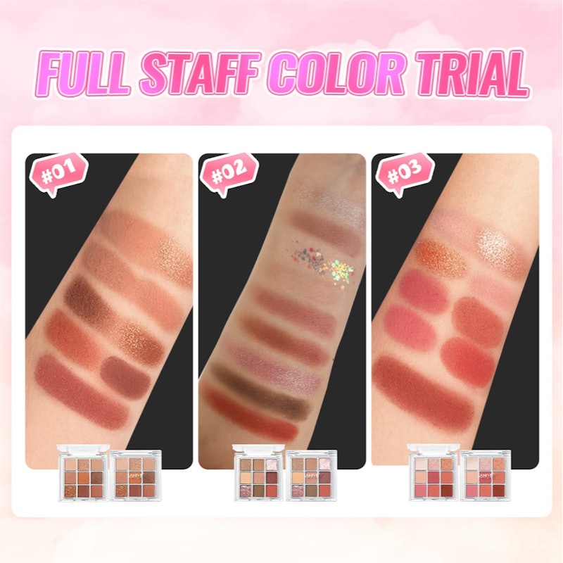 SANIYE 9 Colors Ice Cube Eyeshadow Palette E0925 #2 3