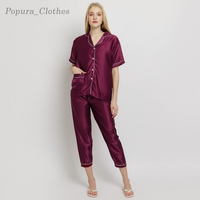 Popura Clothes Flora Piyama Set Satin