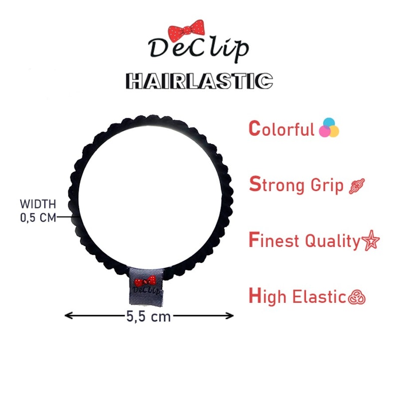 DeClip Hairlastic Black 5