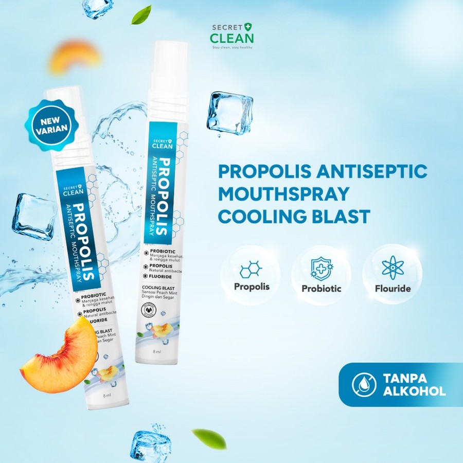 Natura Pesona Mandiri Secret Clean Propolis Antiseptic Mouthspray Cooling Blast