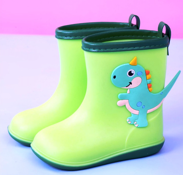  Rain Boots Dinosaurus Happy 