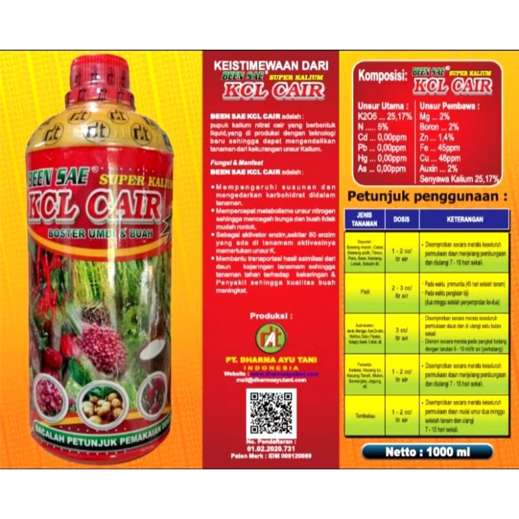 Dharma Ayu Tani BEEN SAE KCL Cair 1000 Ml