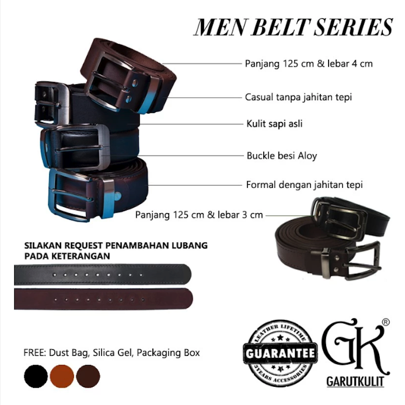 Garut Kulit Basic Formal Belt 5