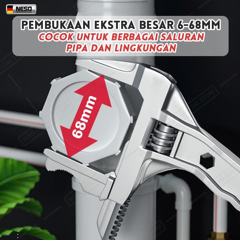NESO JERMAN Adjustable Wrench 8 inch 2