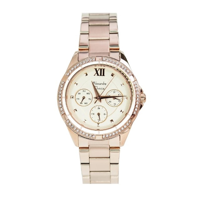 Alexandre Christie Ladies Watch - Full Rose Gold 1