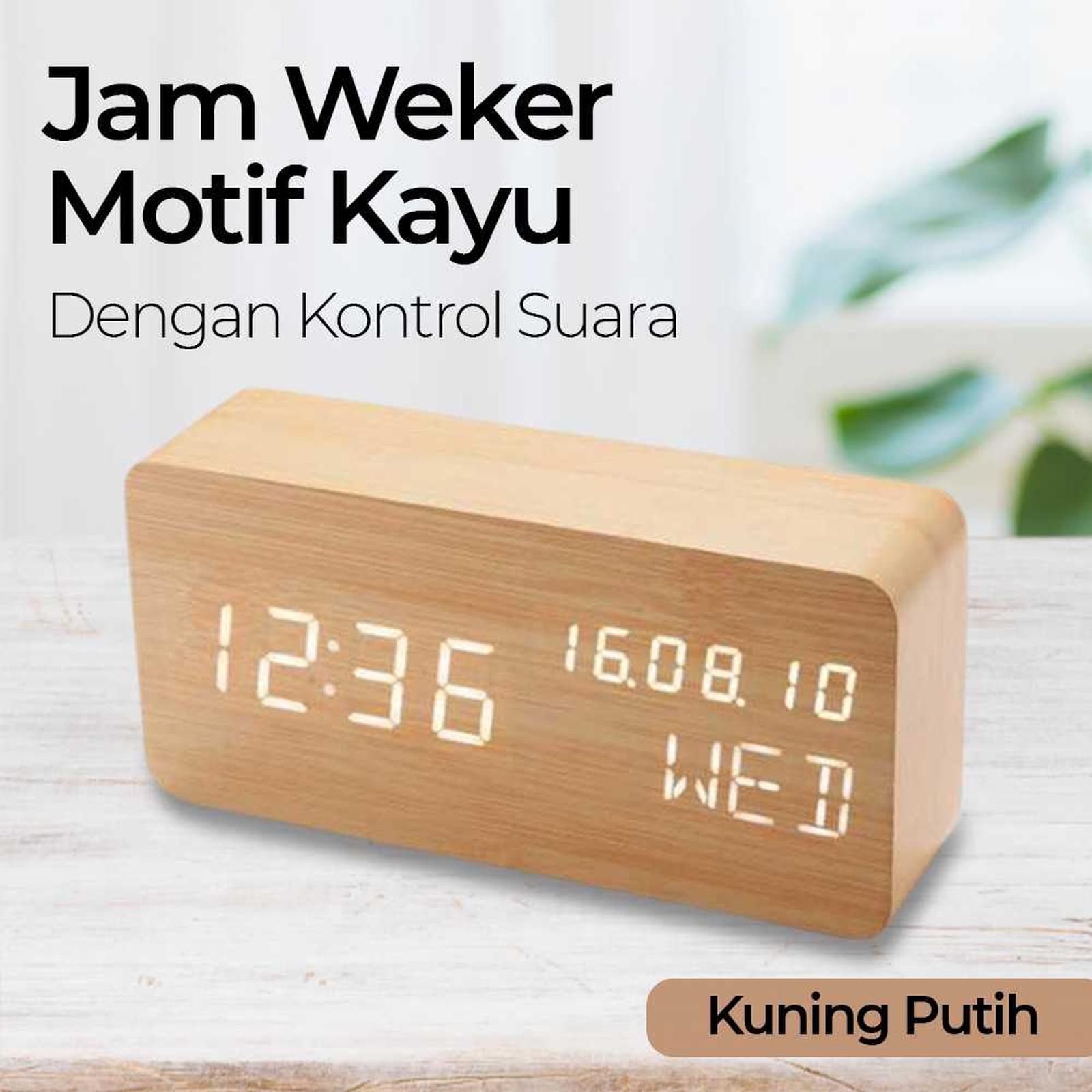  Jam Weker Alarm Digital Kayu TX602
