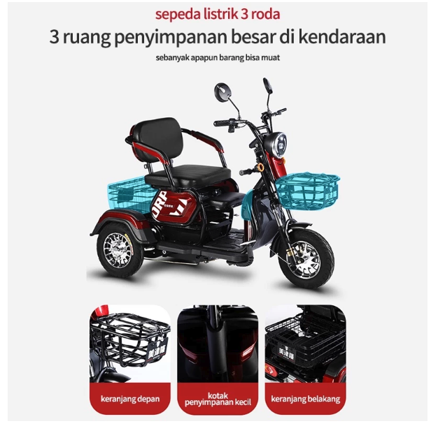  e-Buy Sepeda Roda Tiga Listrik N0292