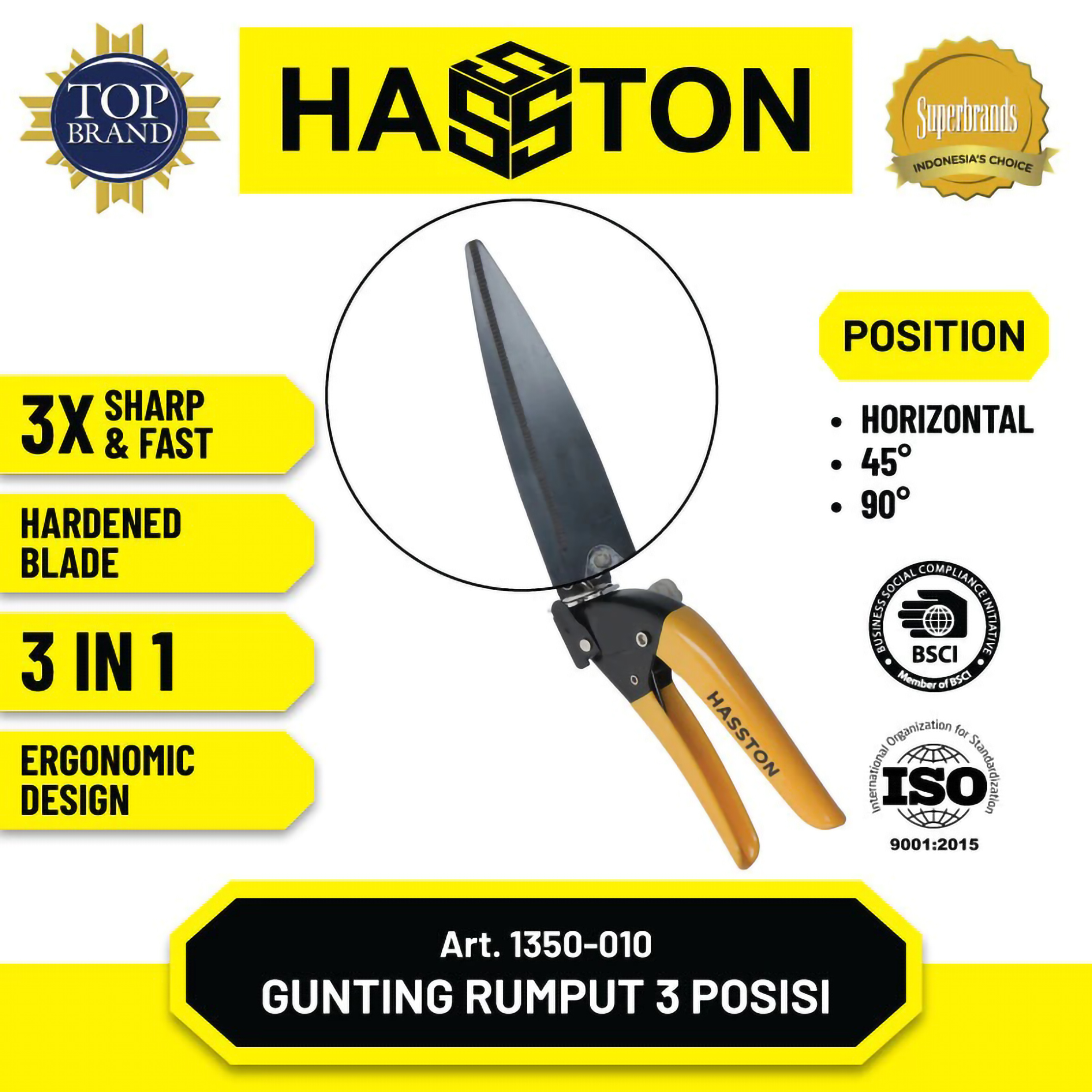 Citra Perkakas Indonesia Hasston Gunting Rumput 3 Posisi 1350-010