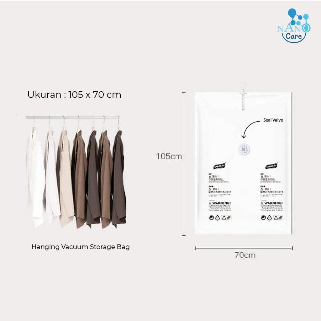 Nano Care Vacuum Bag Hanging 105x70 cm 5